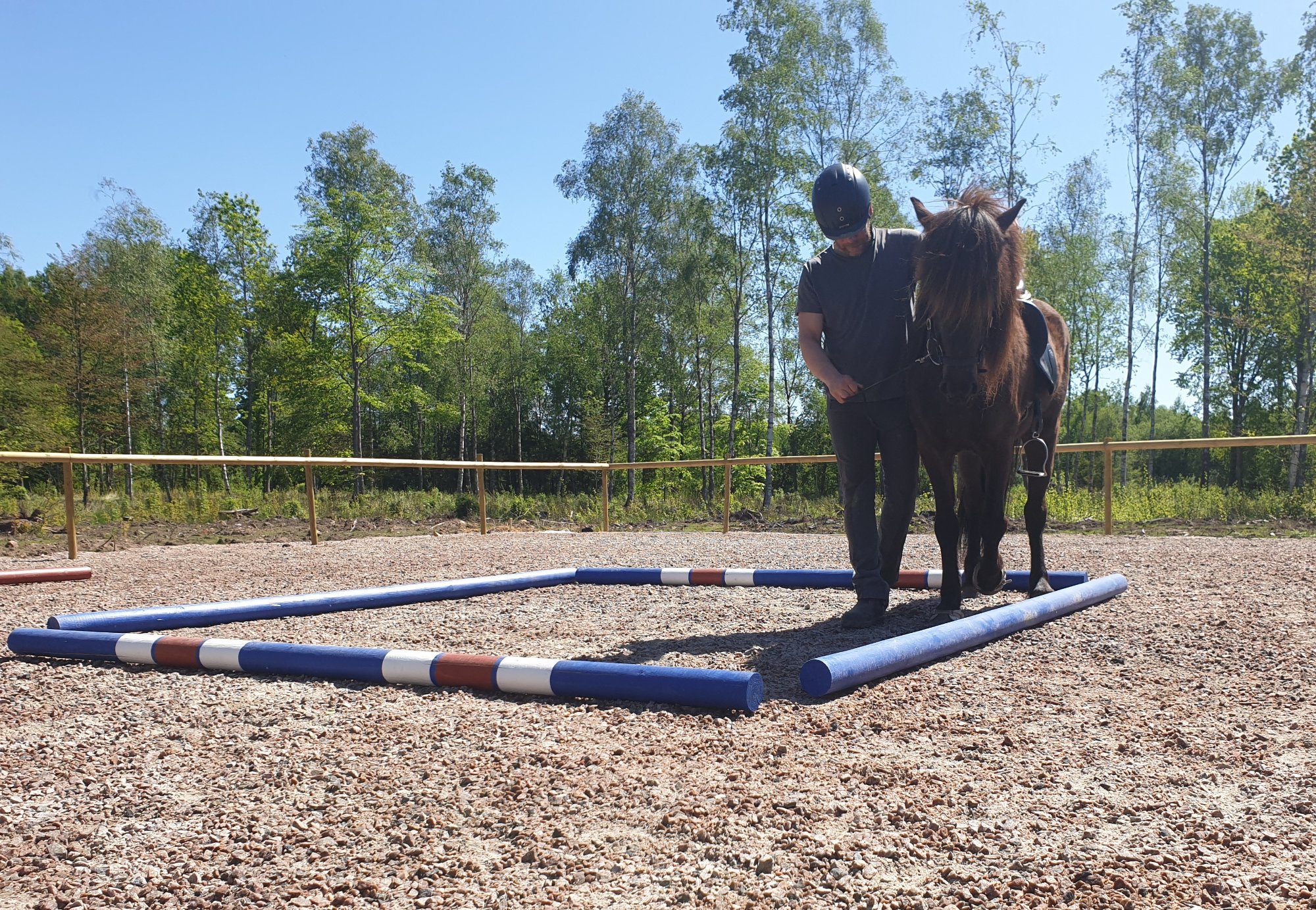 Lektion på ridbanan